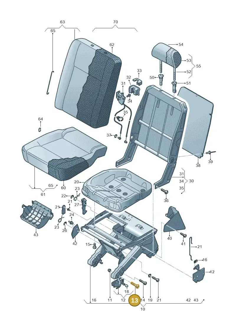 N91065901 — Volkswagen Transp. caravelle (2011-2015) diagram 479883200, position 13