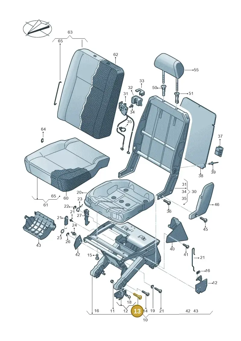 N91065901 — Volkswagen Caravelle (2019-2024) diagram 861883200, position 13