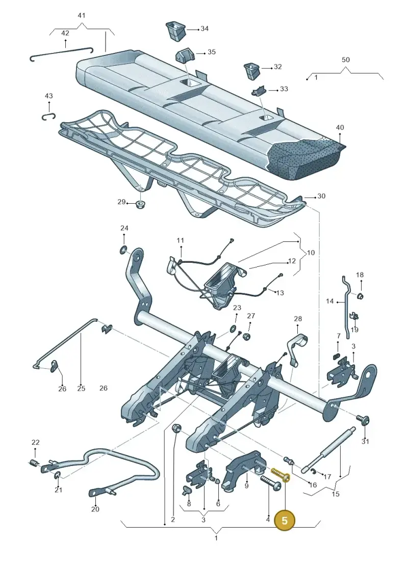 N91066001 — Volkswagen Transp. caravelle (2011-2015) diagram 410885200, position 5