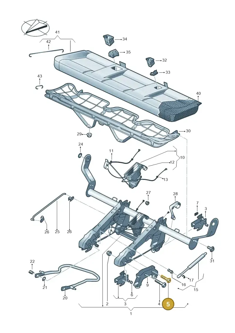 N91066001 — Volkswagen Caravelle (2019-2024) diagram 861885000, position 5