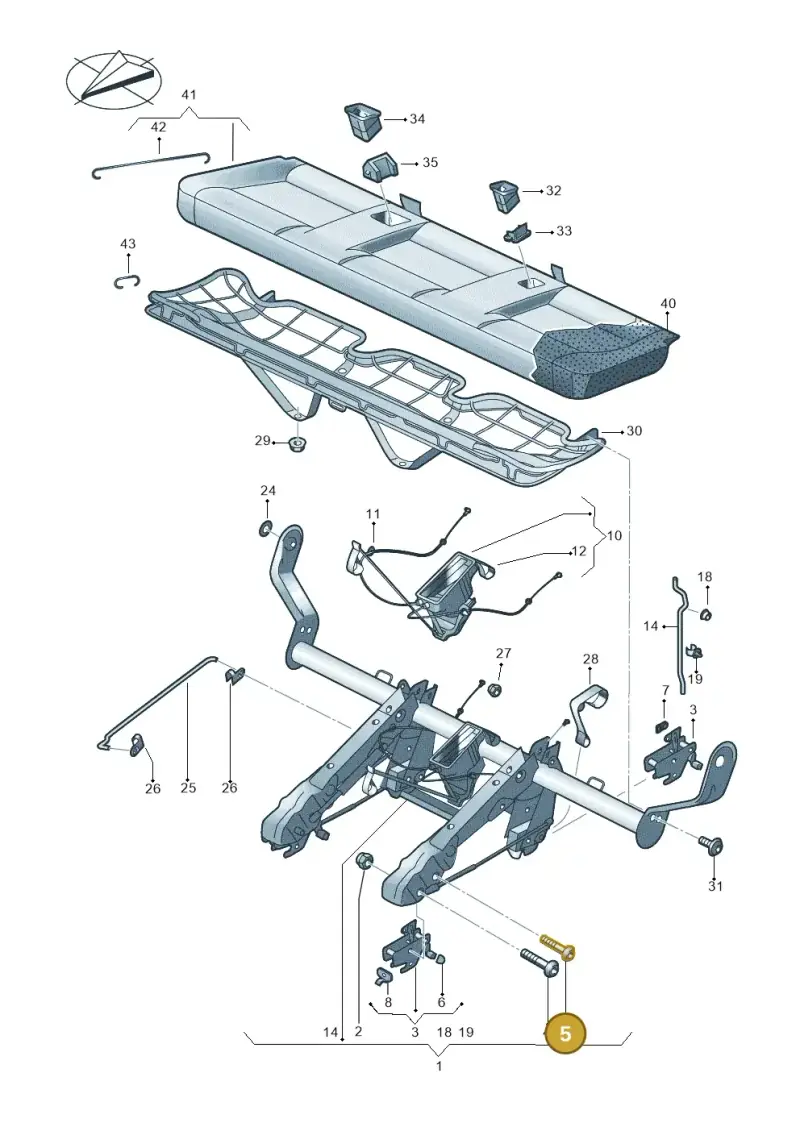 N91066001 — Volkswagen Caravelle (2019-2024) diagram 861885010, position 5