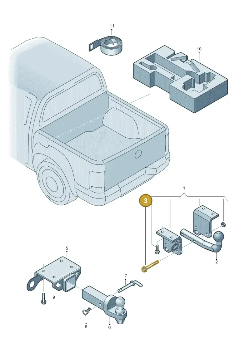 N91066201 — Volkswagen Amarok twin cab (2016-2022) diagram 894804000, position 3