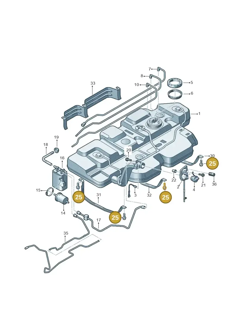 N91068401 — Volkswagen Transp. dropside (2009-2011) diagram 410201050, position 25