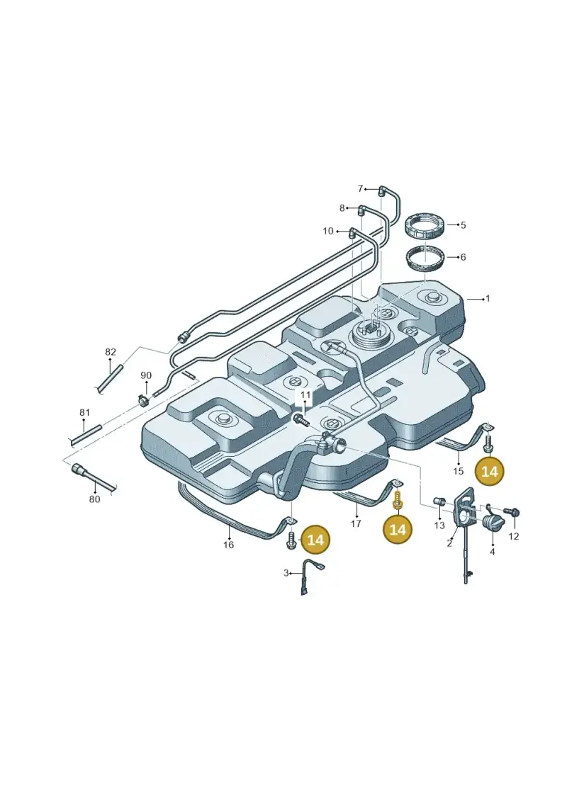 N91068401 — Volkswagen California Camper (2011-2015) diagram 679201060, position 14