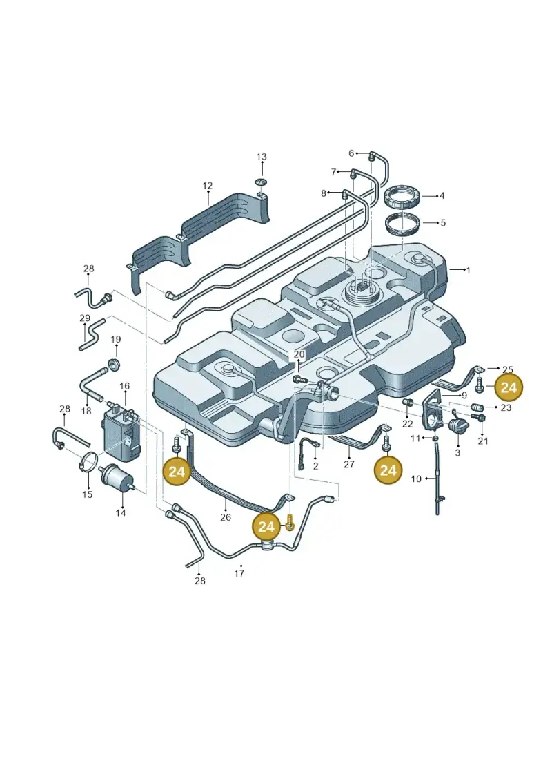 N91068401 — Volkswagen Transp. caravelle (2011-2015) diagram 731201450, position 24