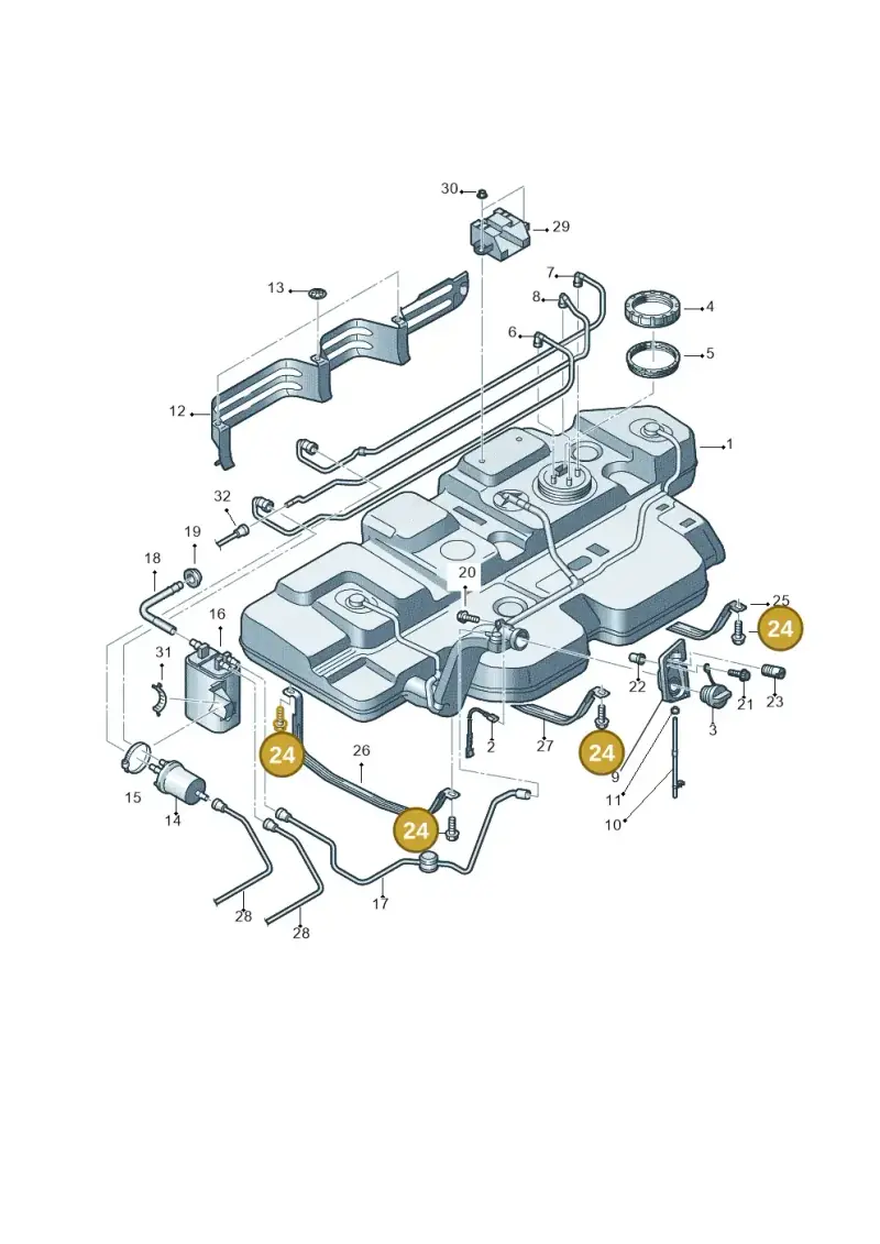 N91068401 — Volkswagen Transp. caravelle (2011-2015) diagram 731201480, position 24