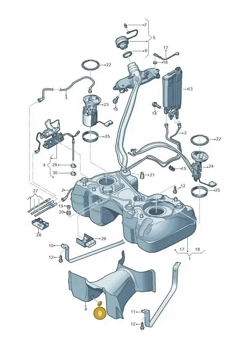 N91068501 — Volkswagen Tiguan 2.0 (2023-) diagram 884201450, position 9