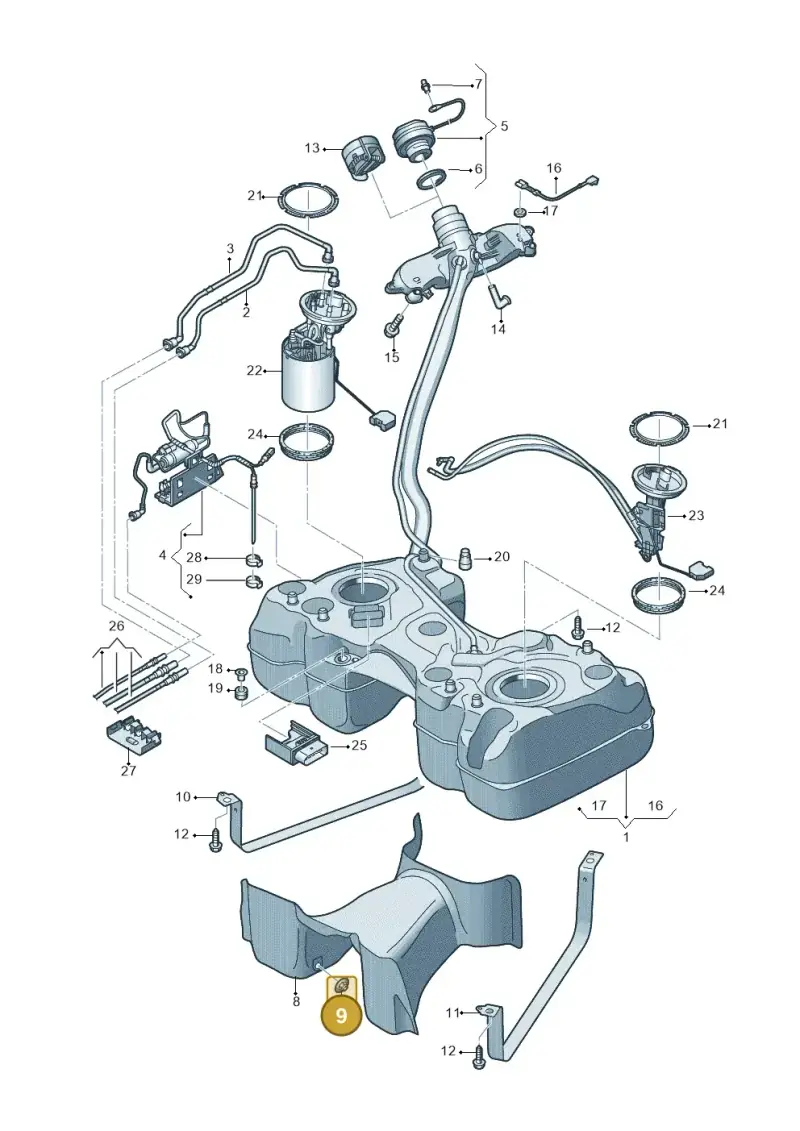 N91068501 — Volkswagen Tiguan 2.0 (2023-) diagram 884201650, position 9