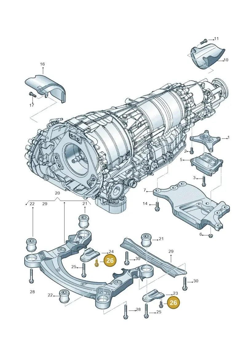 N91068701 — Audi A6 2.7 TDI (2008-2011) diagram 448399850, position 26