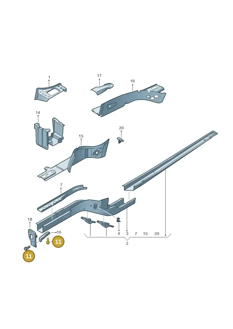 N91068701 — Volkswagen Tiguan (2011-2018) diagram 634803000, position 11