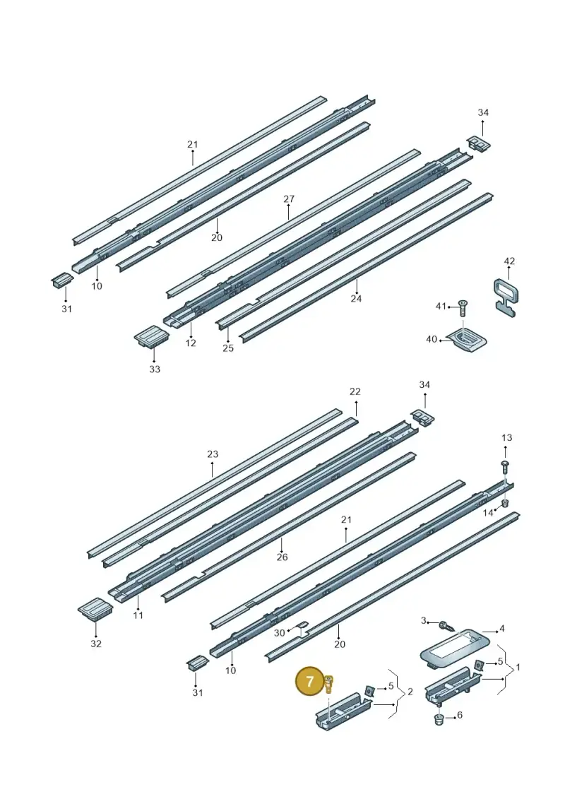 N91069001 — Volkswagen Transp. caravelle (2008-2009) diagram 410885800, position 7