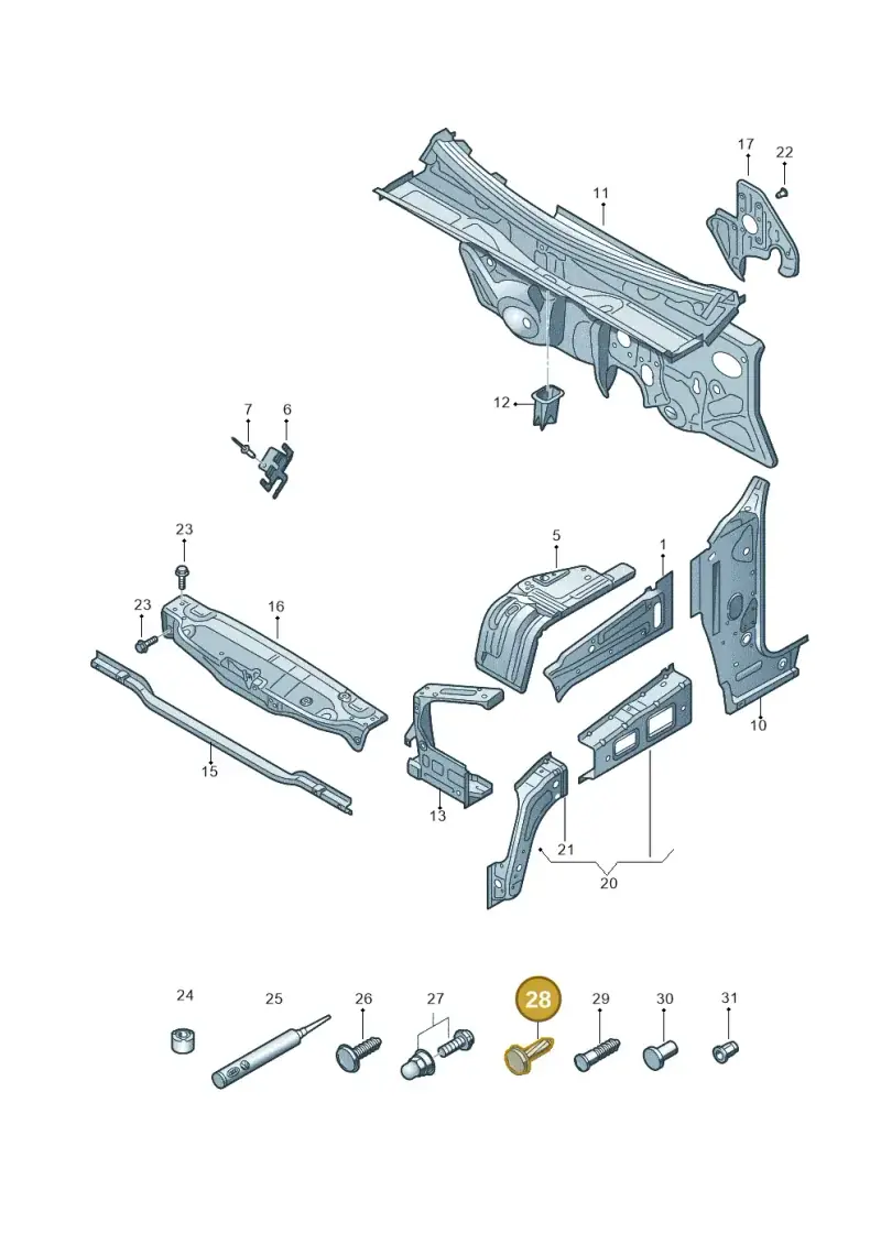 N91069802 — Volkswagen Amarok twin cab (2022-) diagram 894805000, position 28