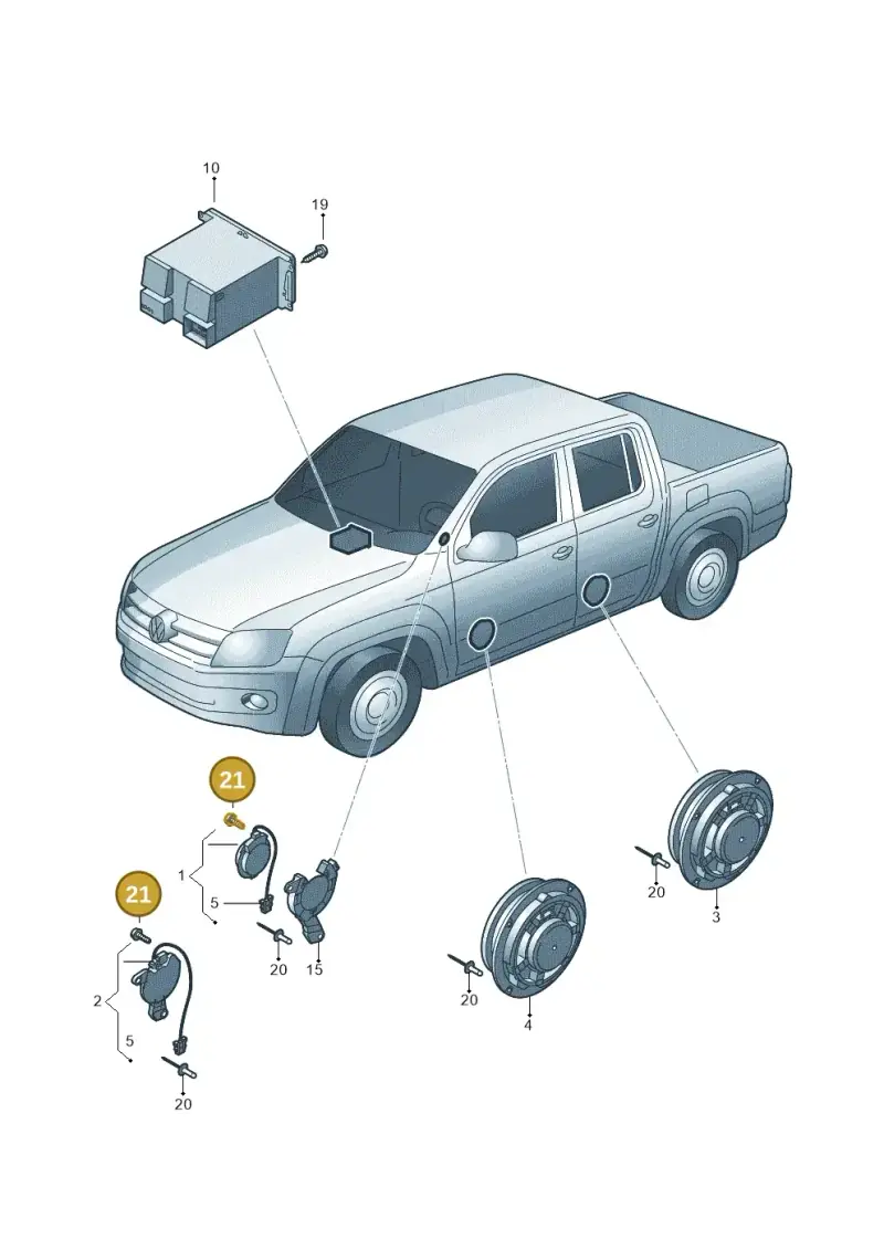 N91069902 — Volkswagen Amarok twin cab (2012-2016) diagram 683035350, position 21