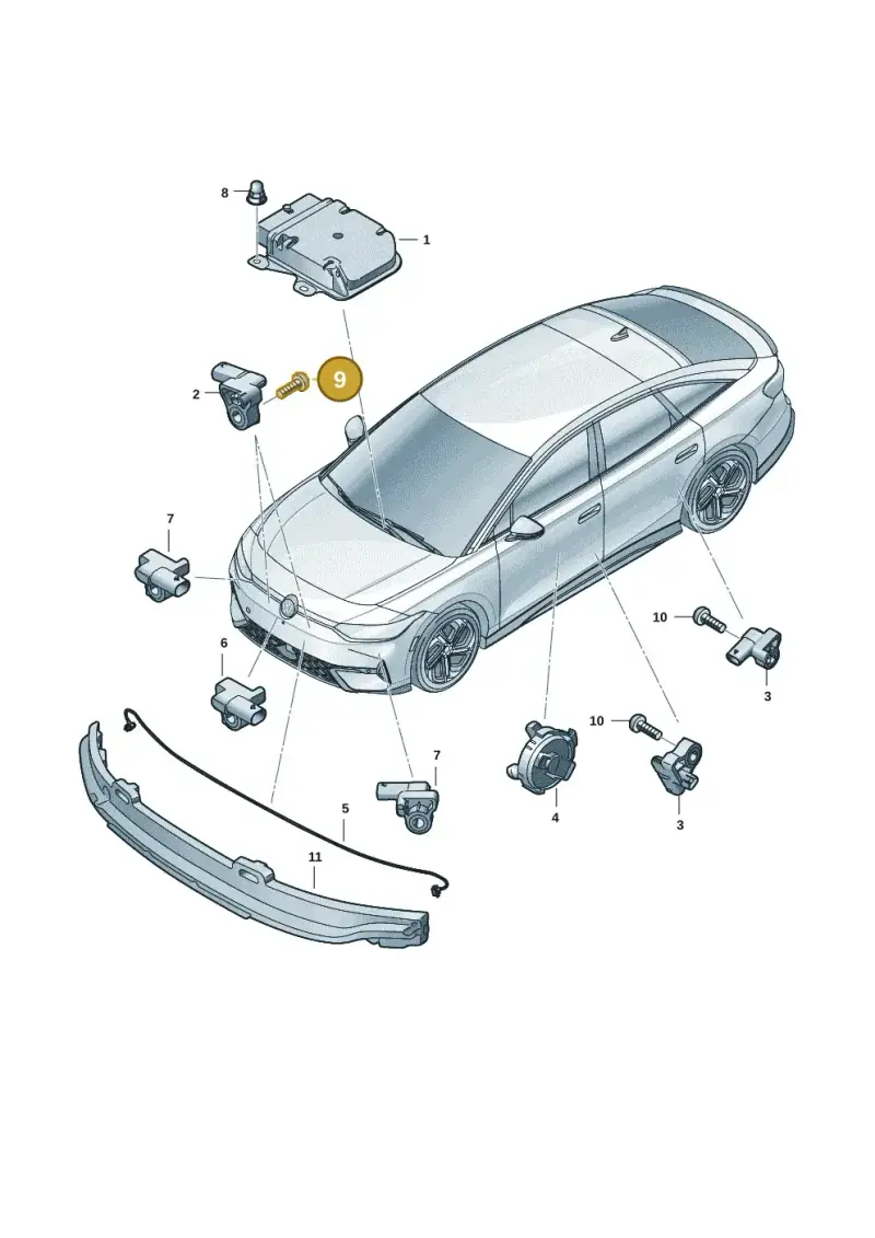 N91071702 — Volkswagen ID.7 Limousine Pro (2023-) diagram 14b959600, position 9