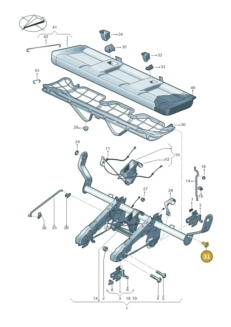 N91073004 — Volkswagen Caravelle (2019-2024) diagram 861885010, position 31
