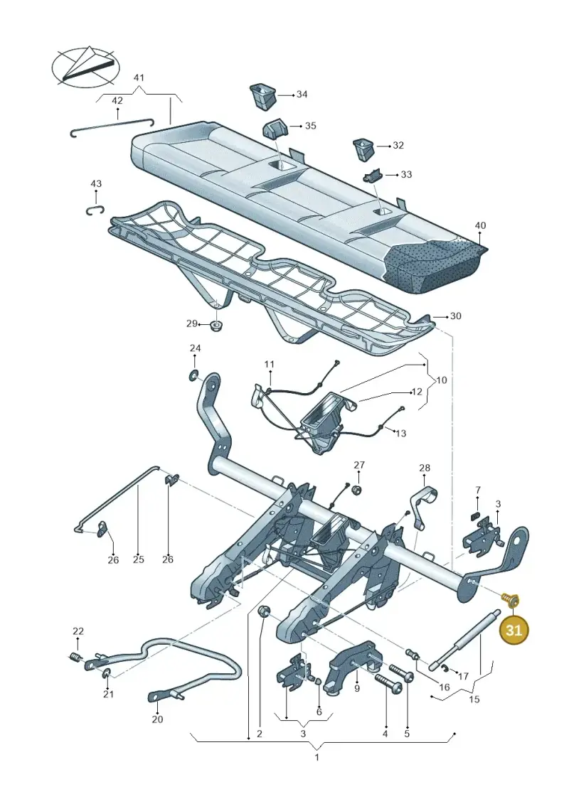 N91073004 — Volkswagen Caravelle (2019-2024) diagram 861885000, position 31