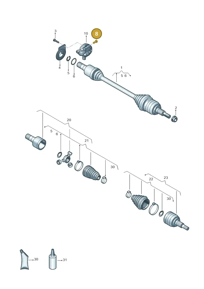 N91073402 — Volkswagen MAN TGE 55 (2016-2021) diagram 806407220, position 8
