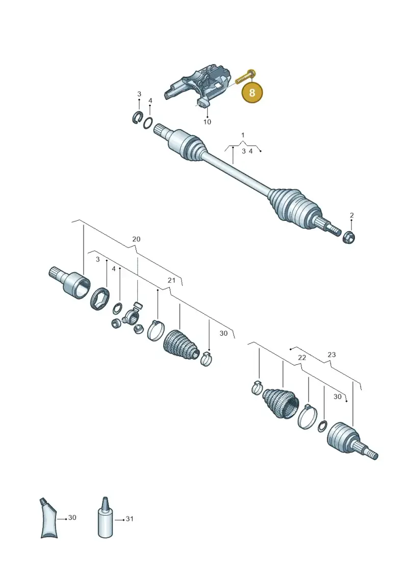 N91073402 — Volkswagen MAN TGE 55 (2016-2021) diagram 806407320, position 8