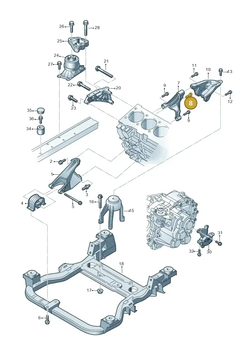 N91073402 — Volkswagen Caravelle (2015-2019) diagram 861199350, position 8