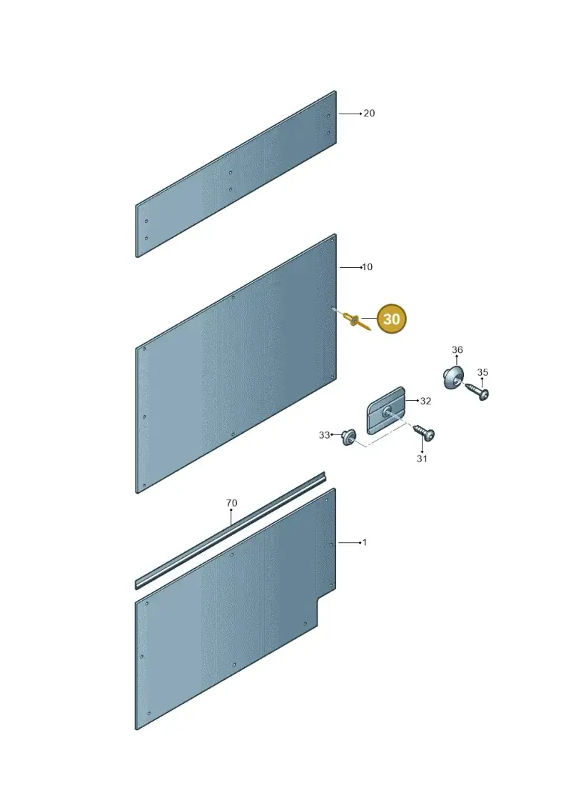 N91075401 — Volkswagen Crafter 35 panel (2011-2016) diagram 483867400, position 30
