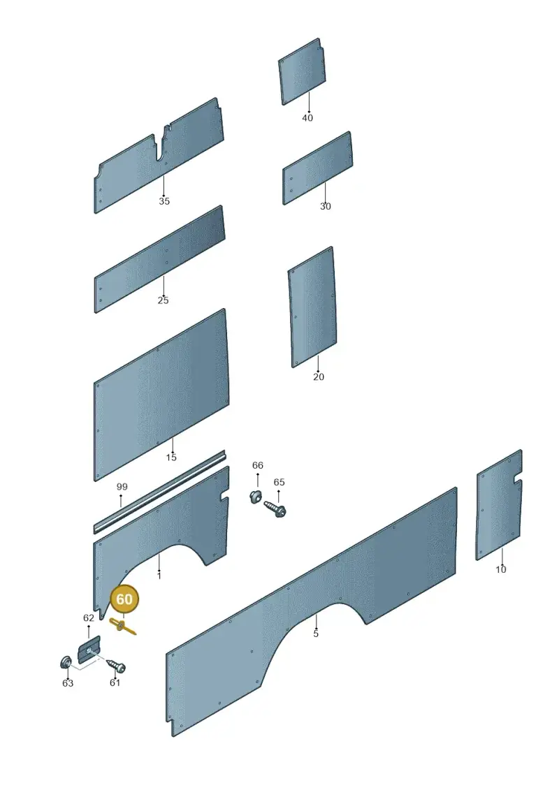 N91075401 — Volkswagen Crafter 35 panel (2011-2016) diagram 483867450, position 60