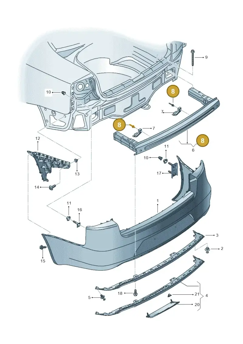 N91075401 — SEAT Exeo ST Reference (2008-2011) diagram 664807500, position 8
