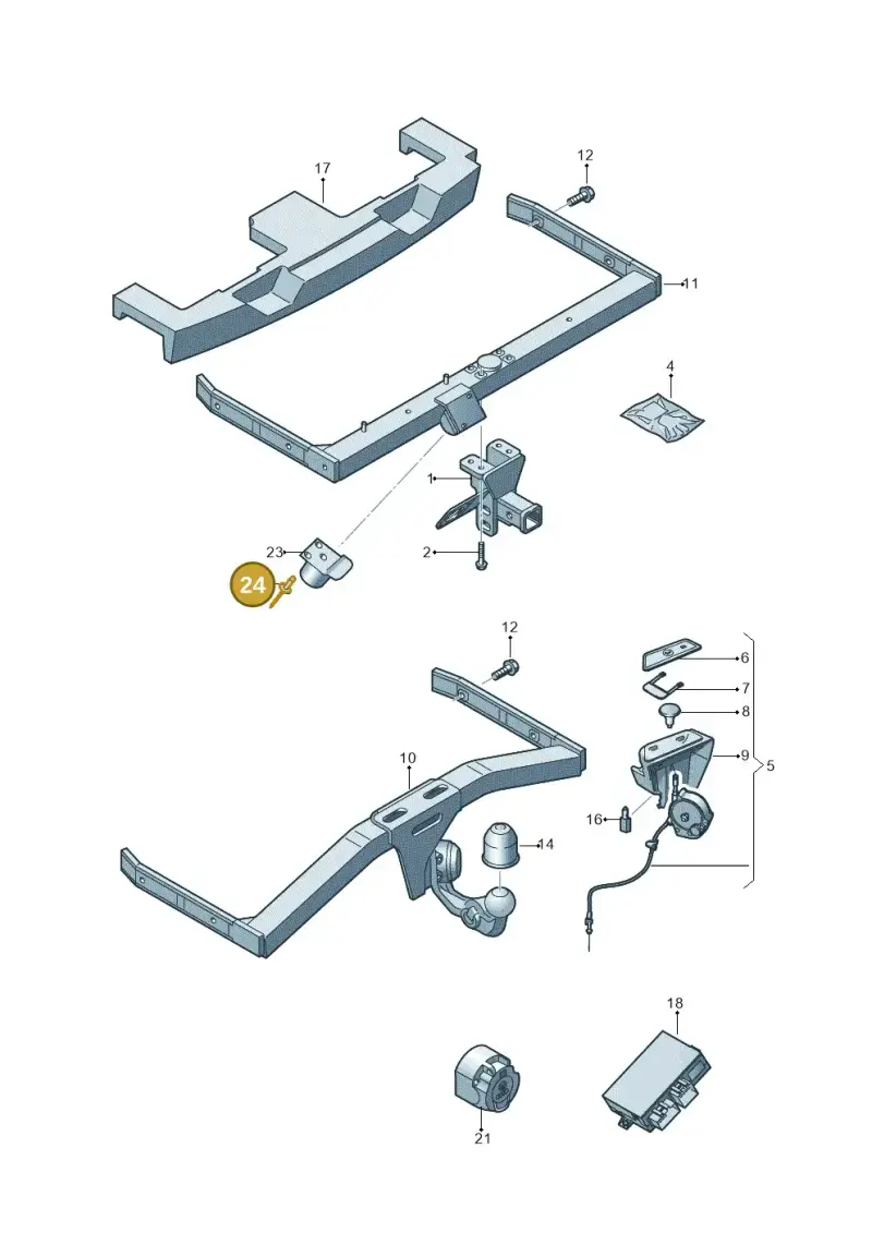 N91075401 — Volkswagen Tiguan (2011-2018) diagram 634804000, position 24