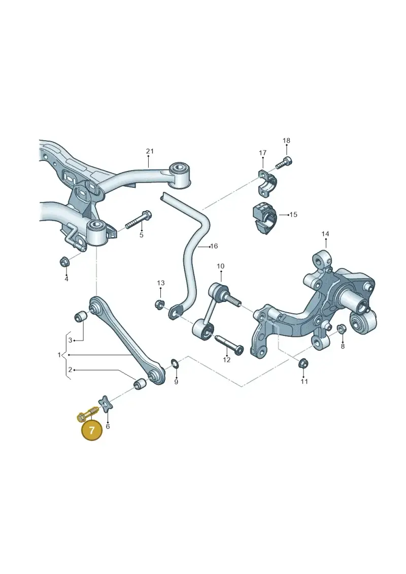 N91076701 — Volkswagen Sharan BlueMotion (2015-2022) diagram 460501200, position 7