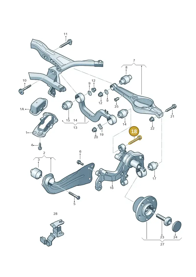 N91076701 — Volkswagen Jetta 2.0 (2015-2015) diagram 649505050, position 18