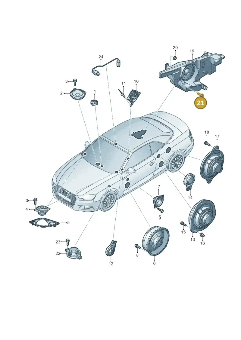 N91078301 — Audi A5 Cabriolet (2016-2025) diagram 848035350, position 21