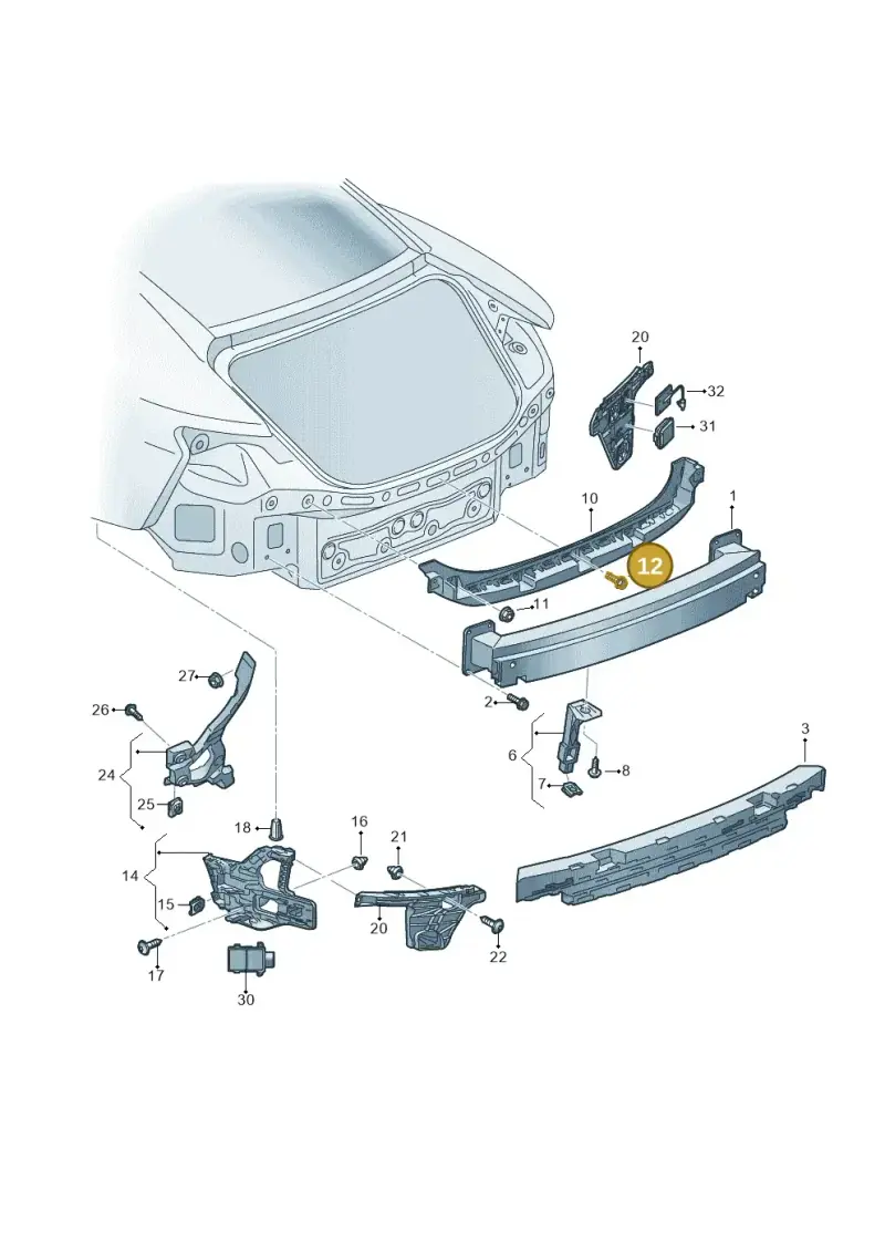 N91078301 — Audi RS e-tron GT (2020-2025) diagram 4j1807500, position 12