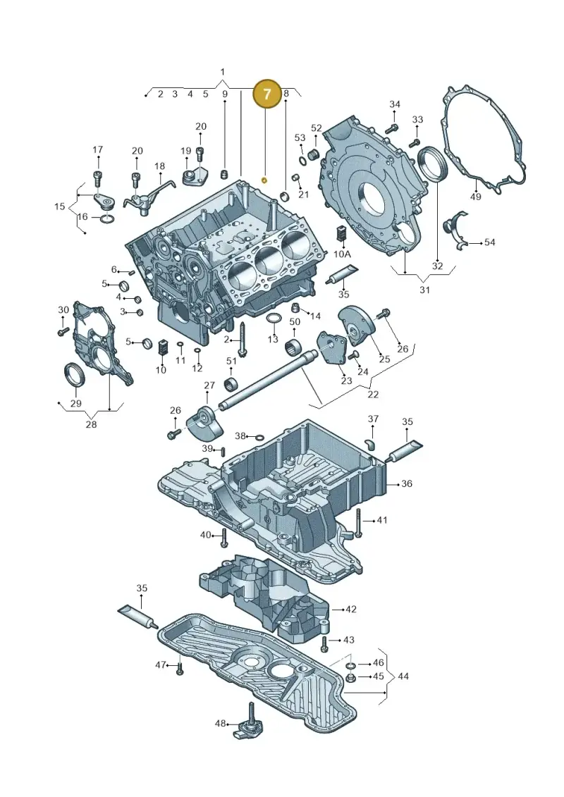 N91081801 — Volkswagen Phaeton 4motion (2010-2016) diagram 258103050, position 7