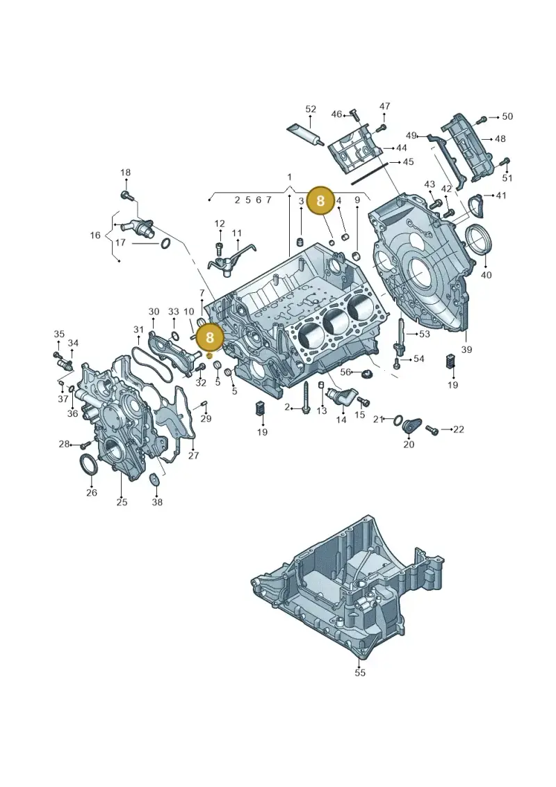 N91081801 — Volkswagen Touareg (2010-2012) diagram 693103270, position 8