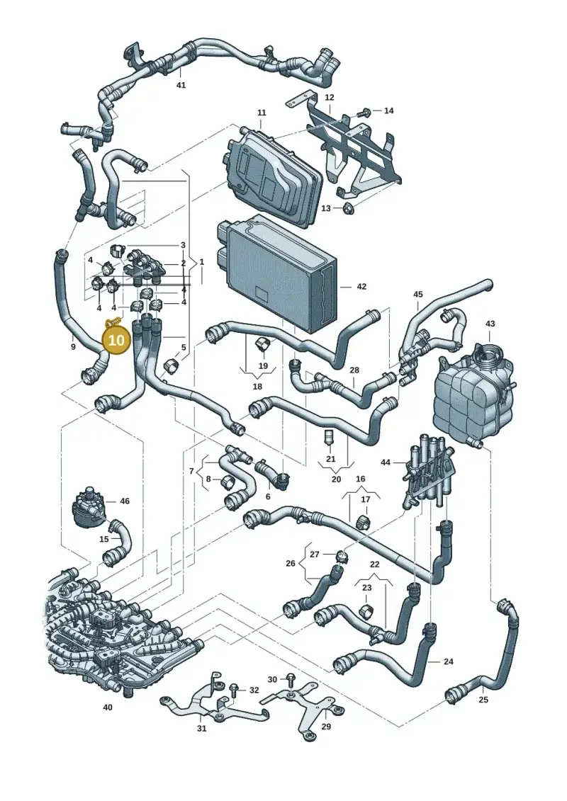 N91089401 — Audi RS e-tron GT (2020-2025) diagram 4j1121120, position 10
