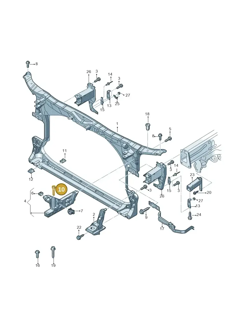 N91089401 — Audi RS6 Avant (2013-2018) diagram 758805000, position 10