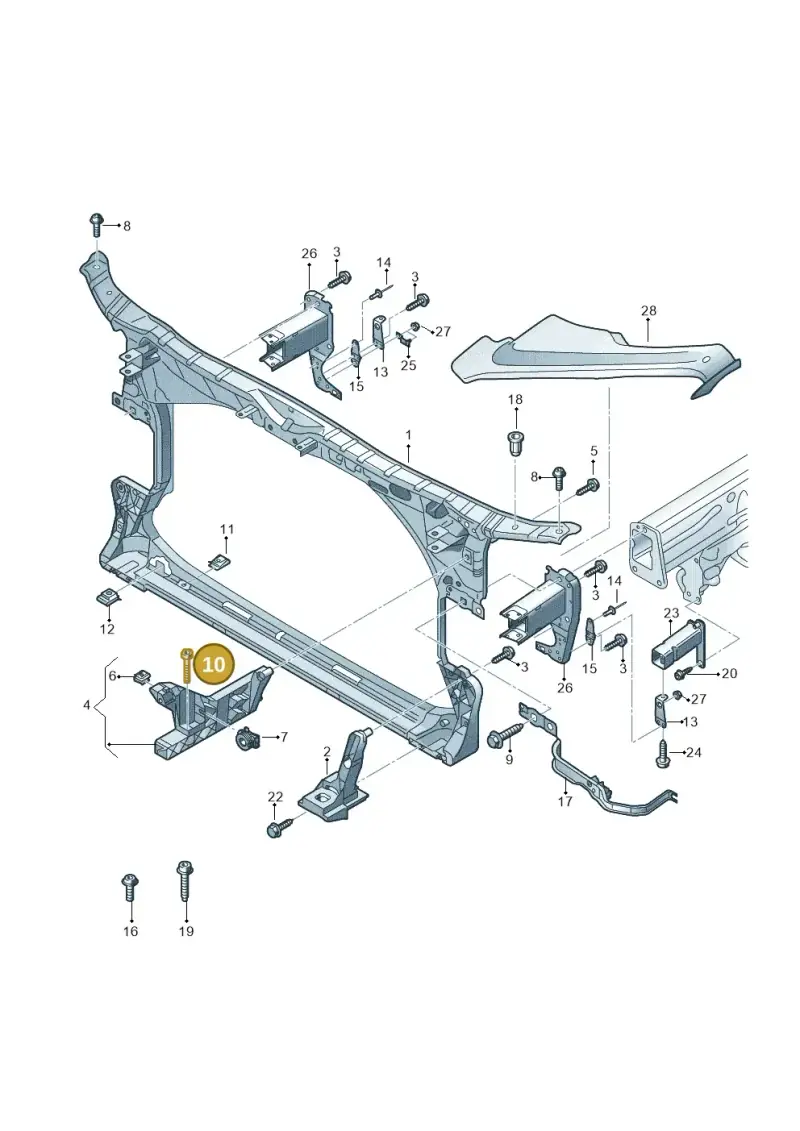 N91089401 — Audi RS7 Sportback (2013-2018) diagram 765805000, position 10
