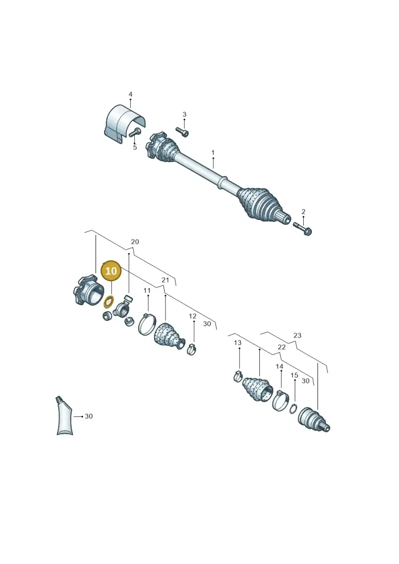 N91092101 — Volkswagen Golf 1.6 (2015-2019) diagram 625407640, position 10