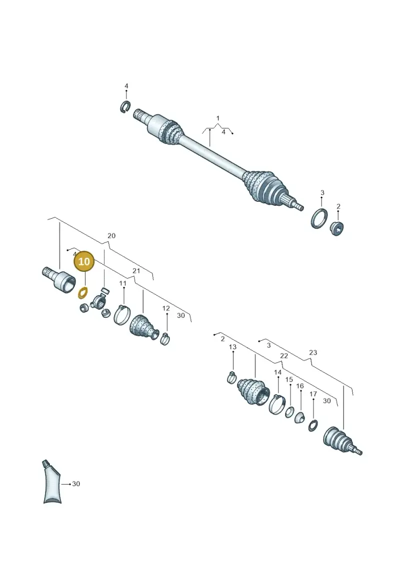N91092101 — Volkswagen Polo 1.4 BlueMotion (2014-2017) diagram 657407620, position 10
