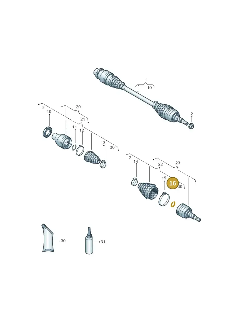 N91092401 — Volkswagen Transp. caravelle (2011-2015) diagram 479407300, position 16