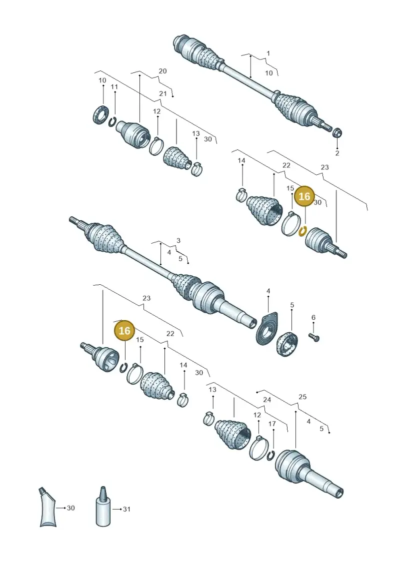 N91092401 — Volkswagen Transp. caravelle (2011-2015) diagram 731407300, position 16