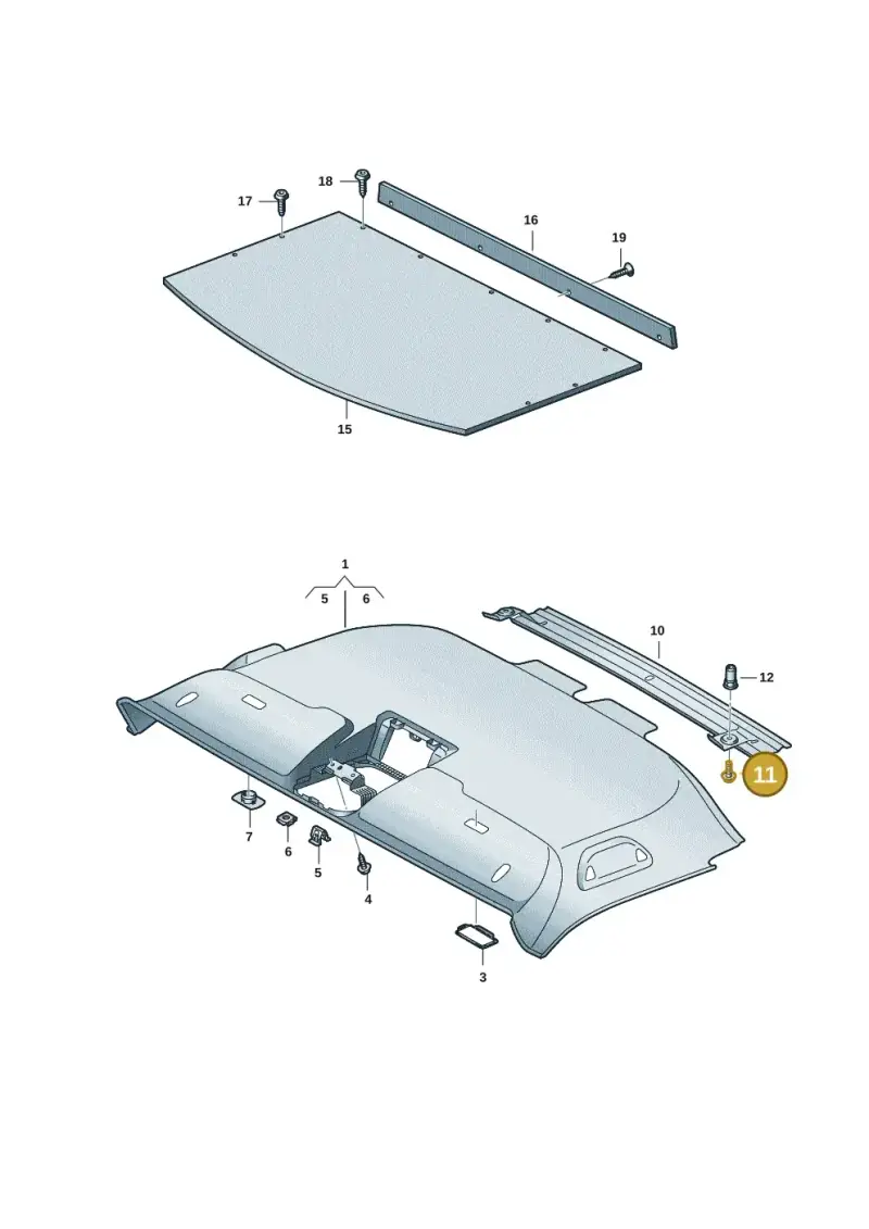 N91096601 — Volkswagen Caravelle (2019-2024) diagram 7ep867055, position 11
