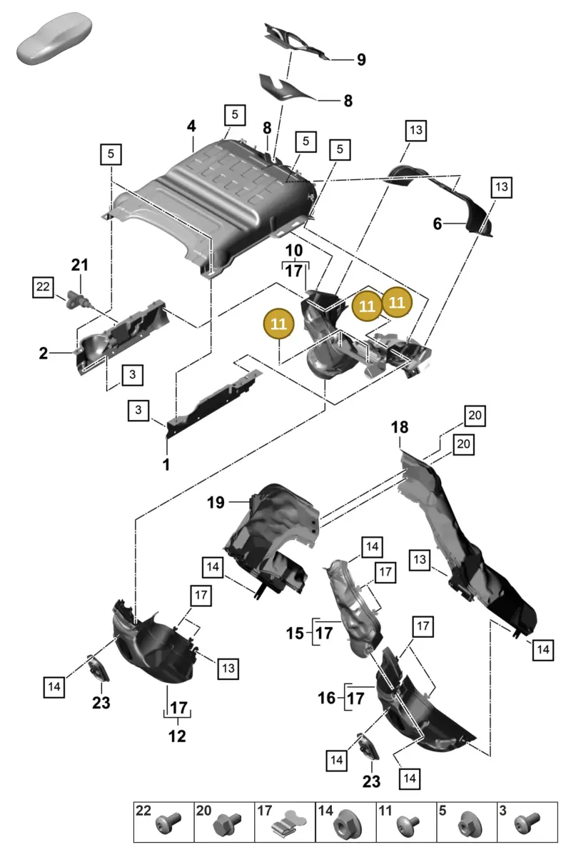 N91096601 — Porsche Panamera (2020-2023) diagram p58202400, position 11