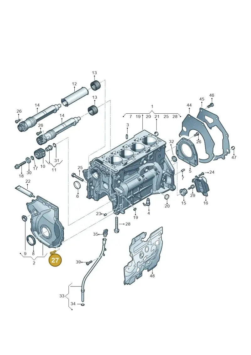 N91096705 — Volkswagen Passat estate (2023-) diagram 5h0103012, position 27
