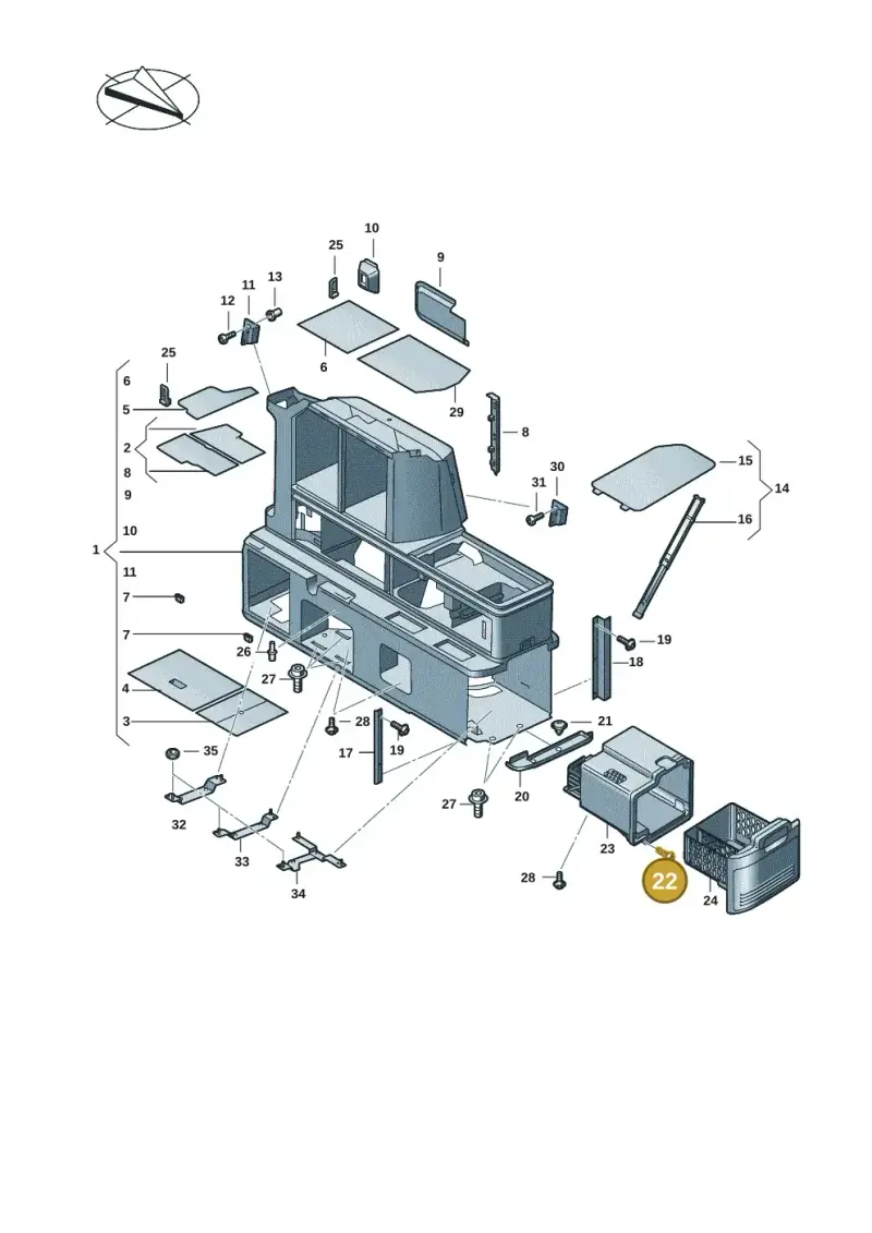 N91097101 — Volkswagen Multivan (2021-) diagram 7t0068020, position 22