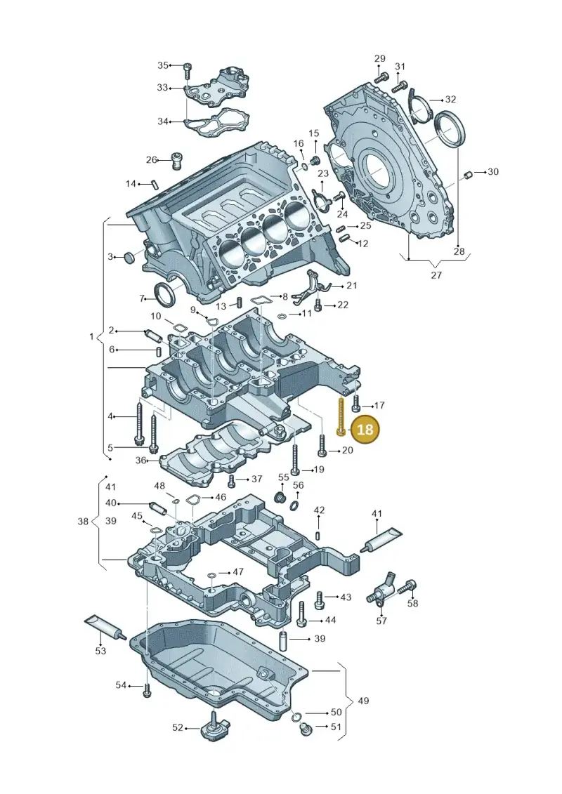N91097501 — Volkswagen Touareg BlueMotion (2014-2018) diagram 478103120, position 18