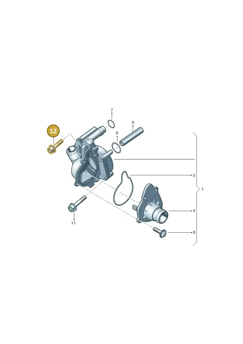 N91097501 — Volkswagen Touareg BlueMotion (2014-2018) diagram 693121050, position 12