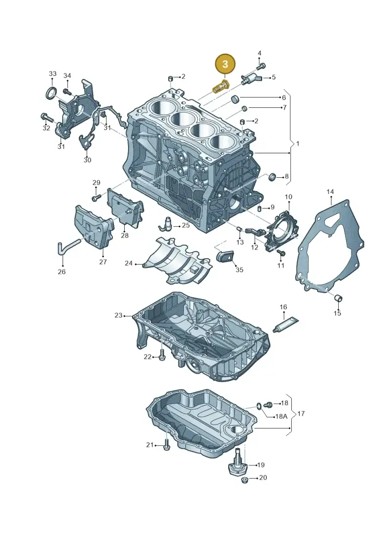 N91101401 — Volkswagen Tiguan 2.0 (2023-) diagram 57x103020, position 3
