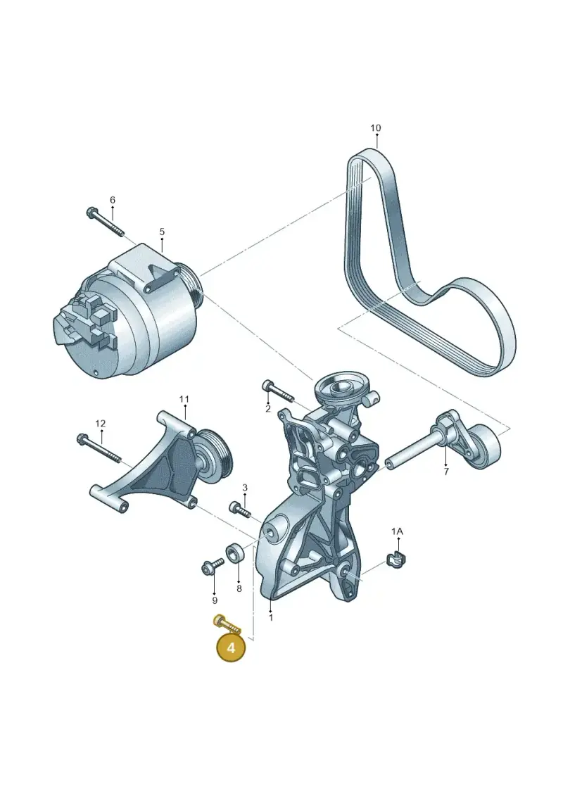 N91102101 — Volkswagen Scirocco 2.0 (2014-2017) diagram 412903300, position 4