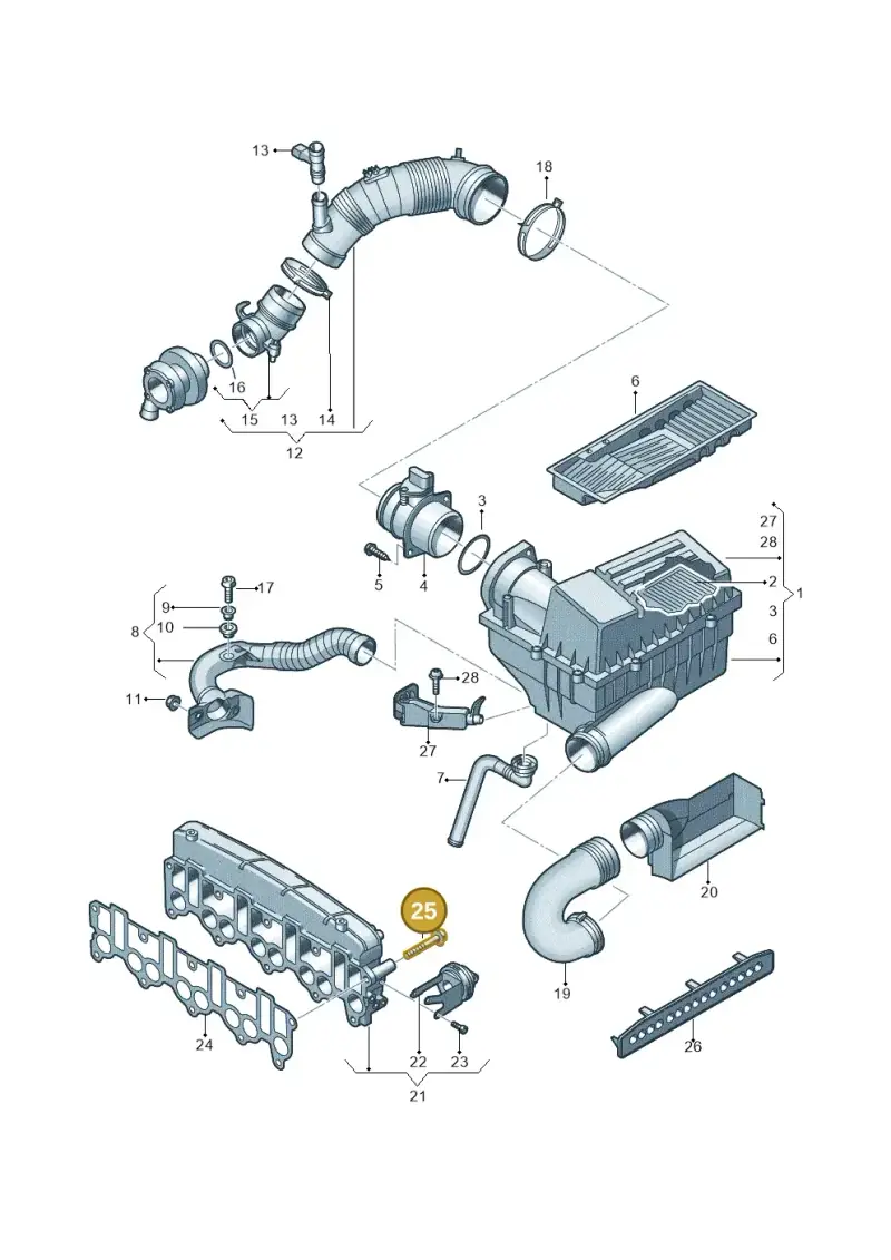 N91104701 — Volkswagen Passat estate (2008-2011) diagram 656129400, position 25