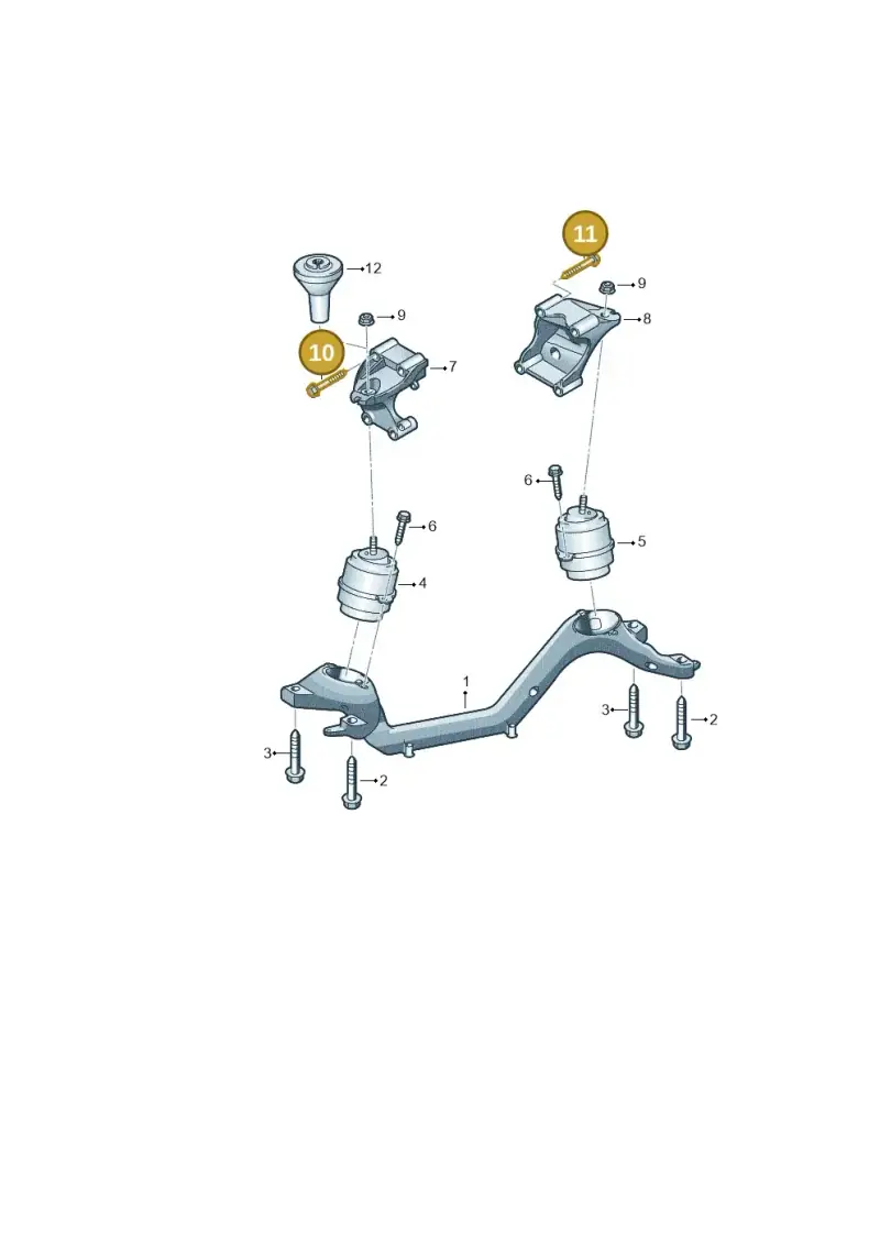 N91105601 — Volkswagen Touareg                08> (2007-) diagram 274199500, position 10+11